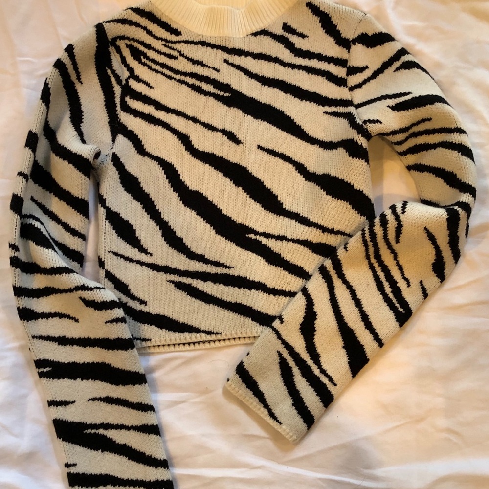 Zebra print sweater